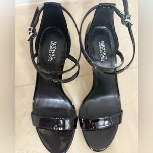 Michael Kors Glossy Black Strappy Heels